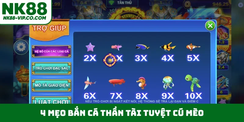 4 mẹo bắn cá thần tài tuyệt cú mèo