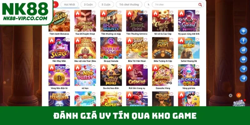 Đánh giá uy tín qua kho game