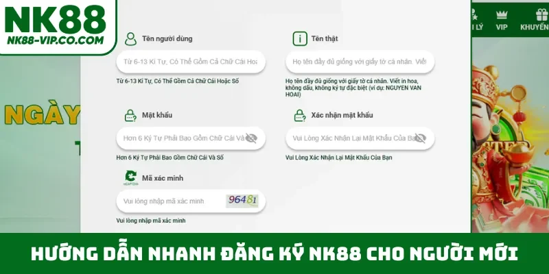 Hướng dẫn nhanh đăng ký NK88 cho người mới