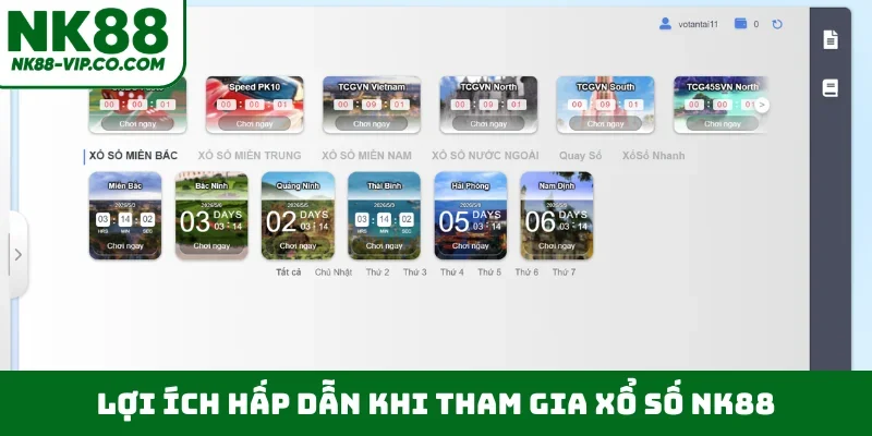 Lợi ích hấp dẫn khi tham gia xổ số NK88