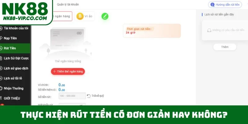 Thực hiện rút tiền có đơn giản hay không?